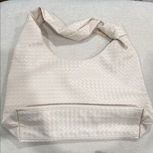 Elegant Cream Woven Tote Bag
